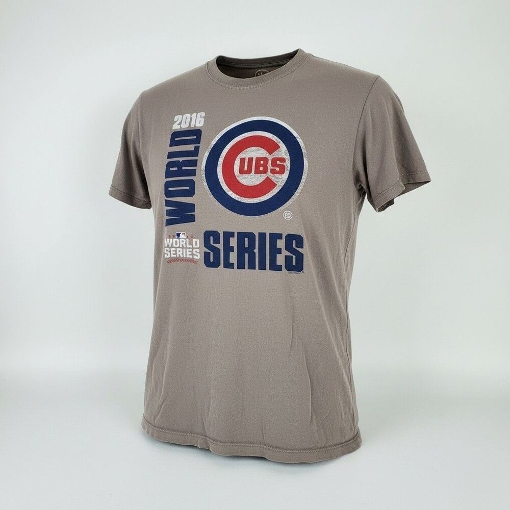 Chicago Cubs 2016 World Series T Shirt Men's XL '47 Gray Distressed MLB
